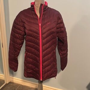 Burgundy and pink Helly Hansen jacket, size XL.